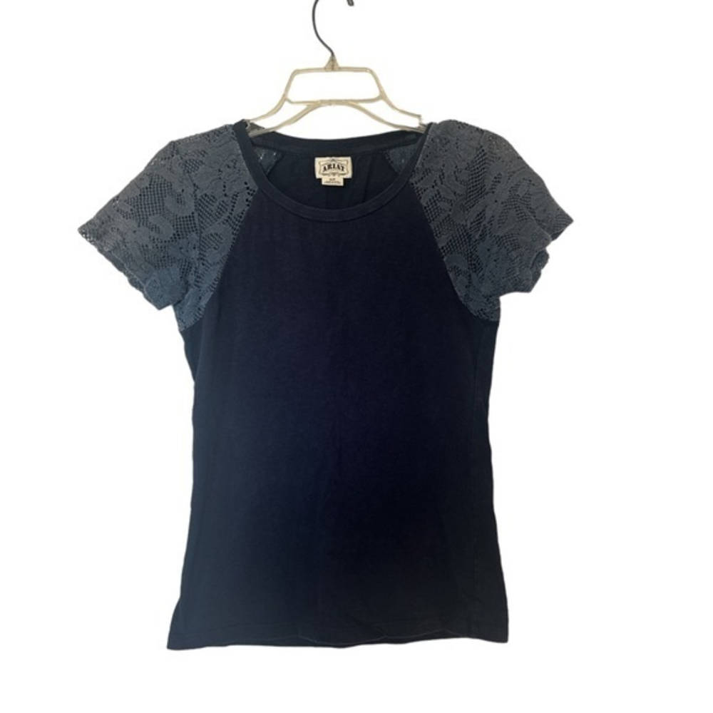 5/$30 Ariat Top Size SP Women's Casual Shirt Lace Knit‎ Sleeves And Shoulders
